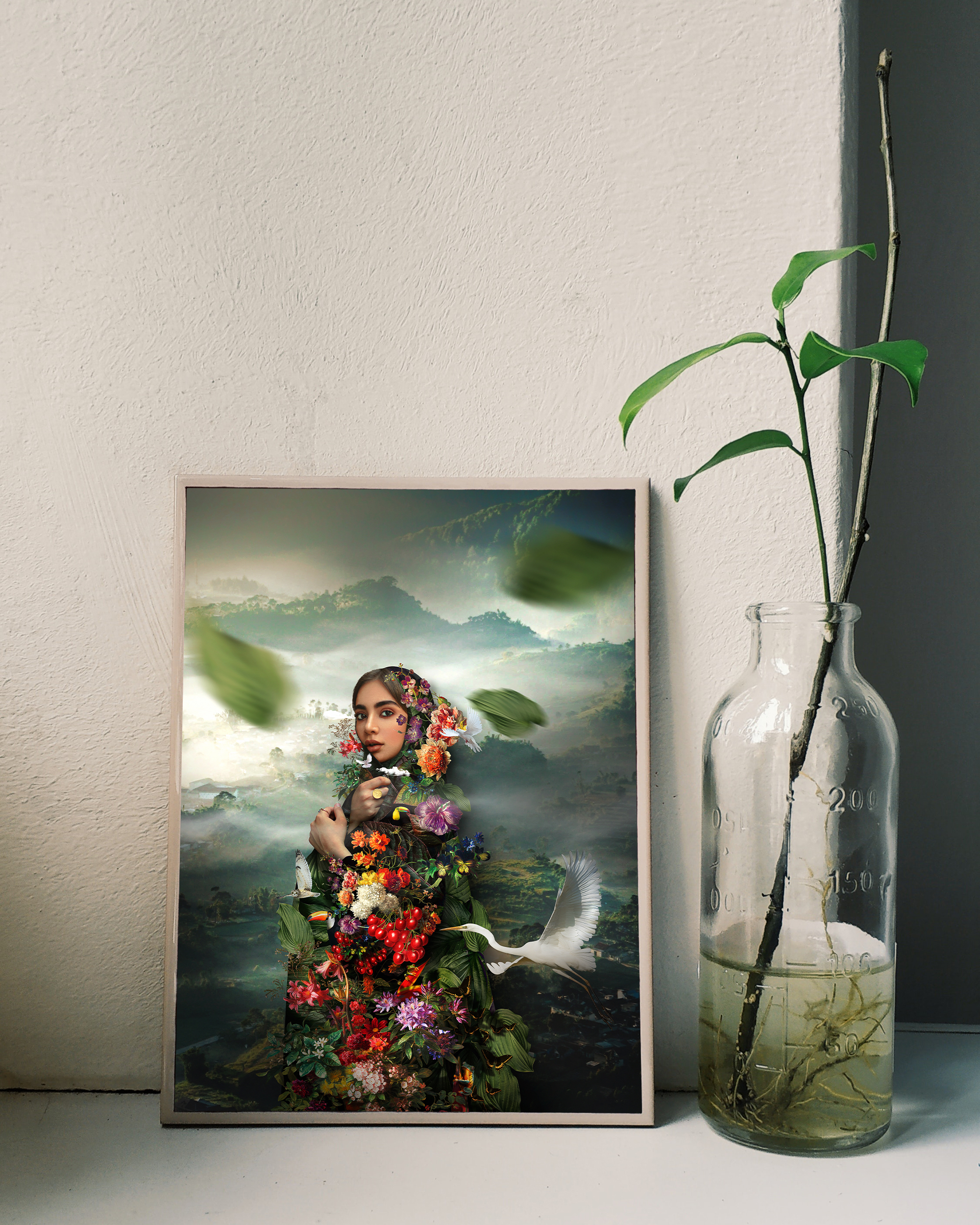 Artemis 1 framed wall art mockup 1 – OgruStudios digital art print