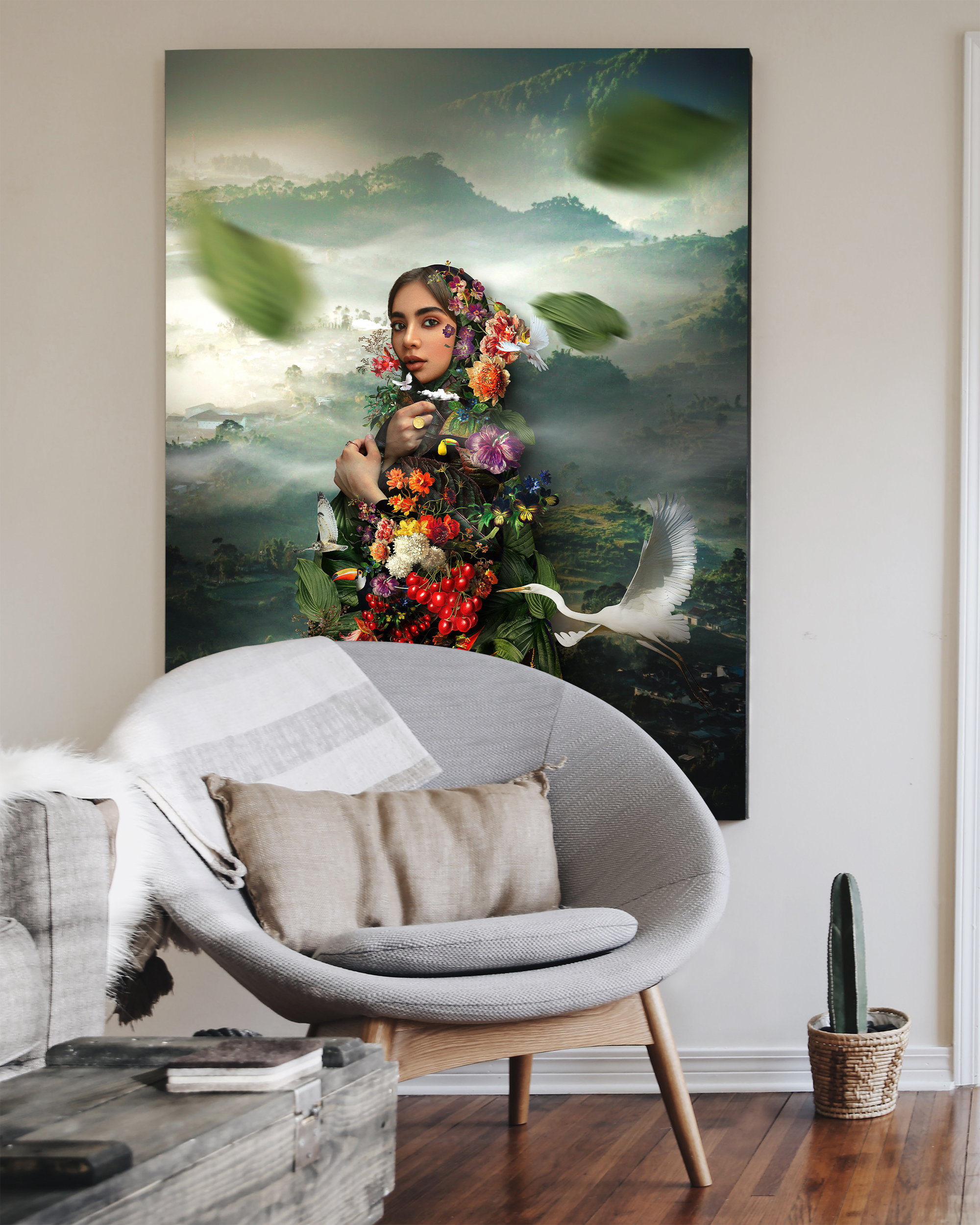 Artemis 1 framed wall art mockup 3 – OgruStudios digital art print