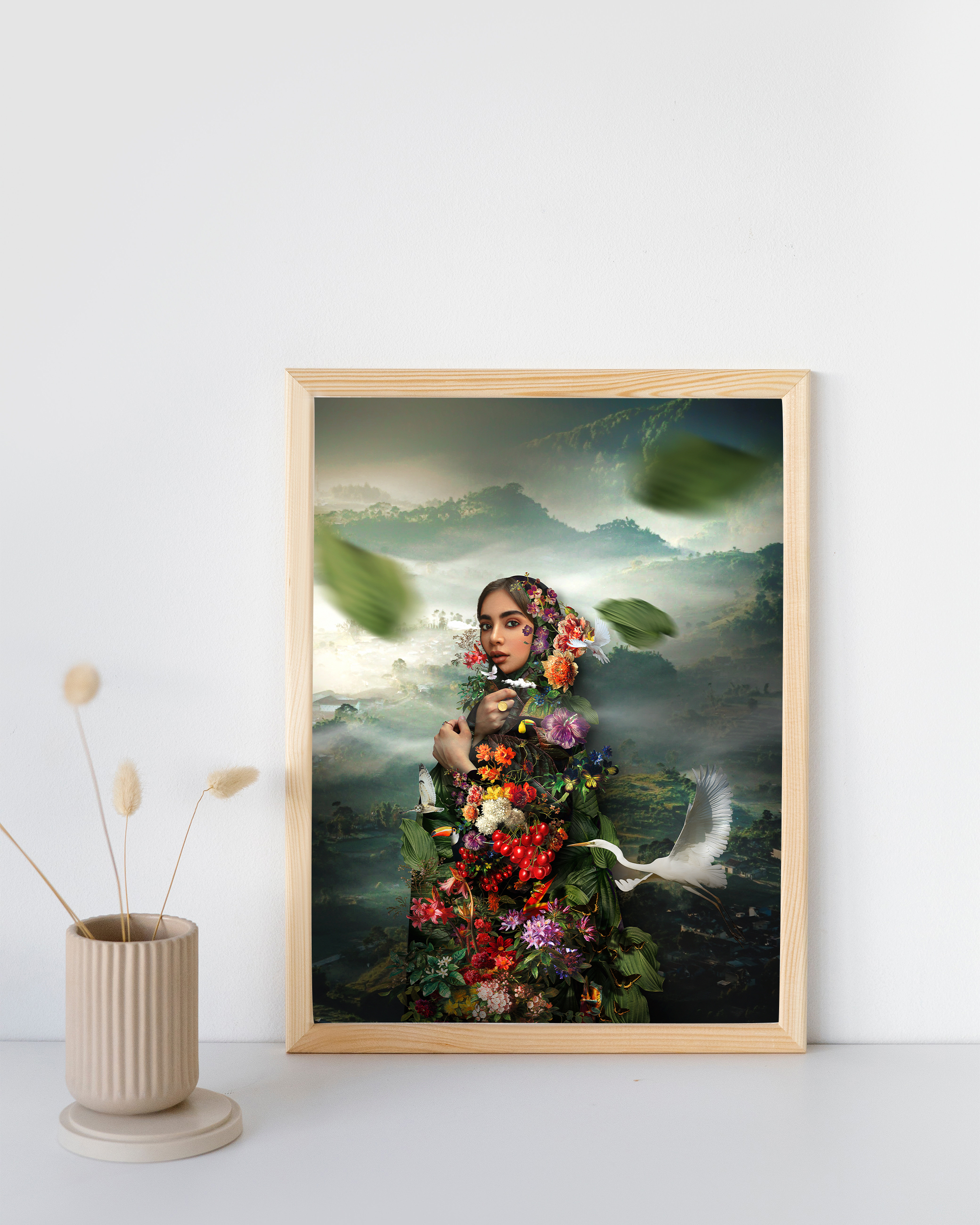 Artemis 1 framed wall art mockup 4 – OgruStudios digital art print