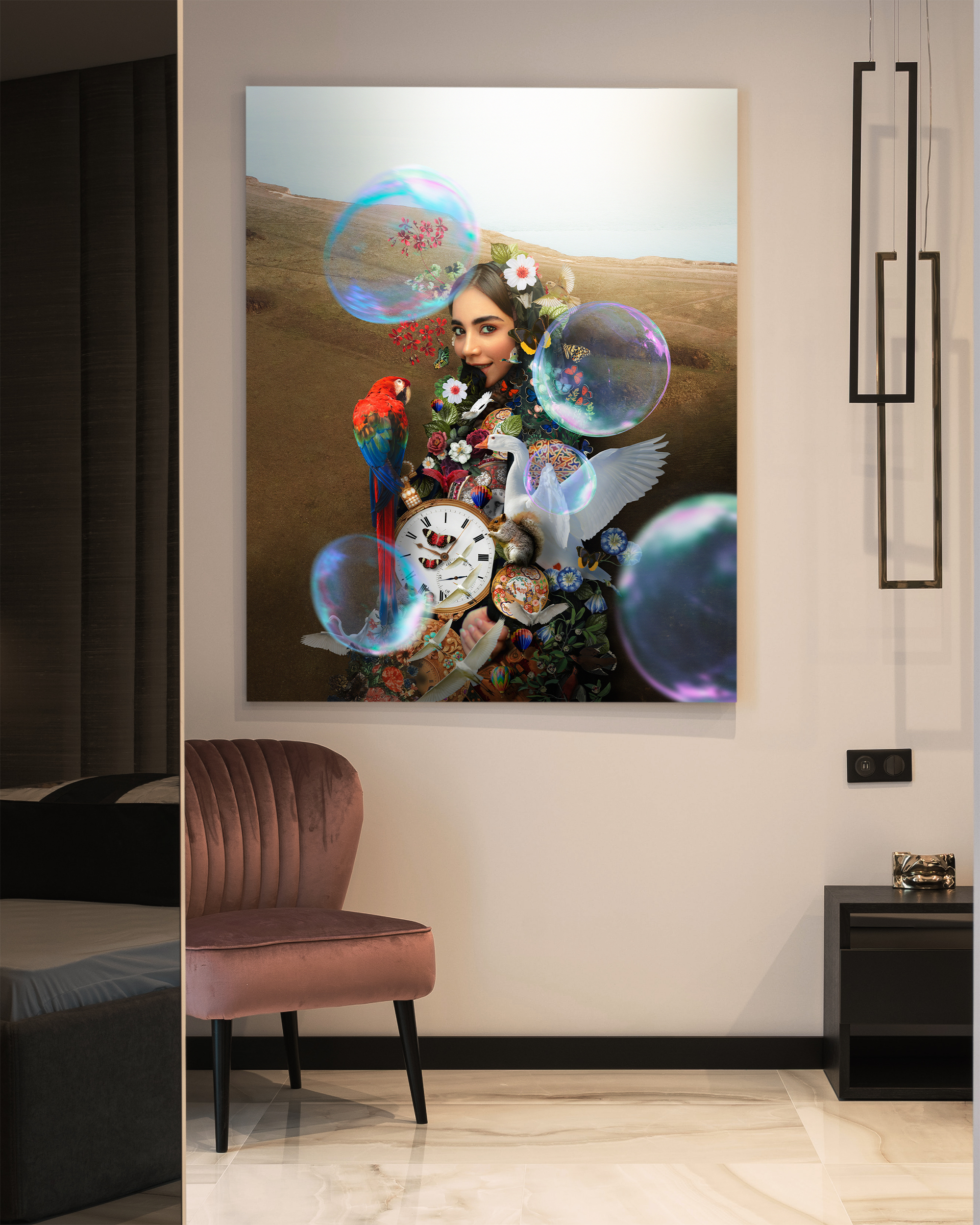 Artemis 3 framed wall art mockup 1 – OgruStudios digital art print