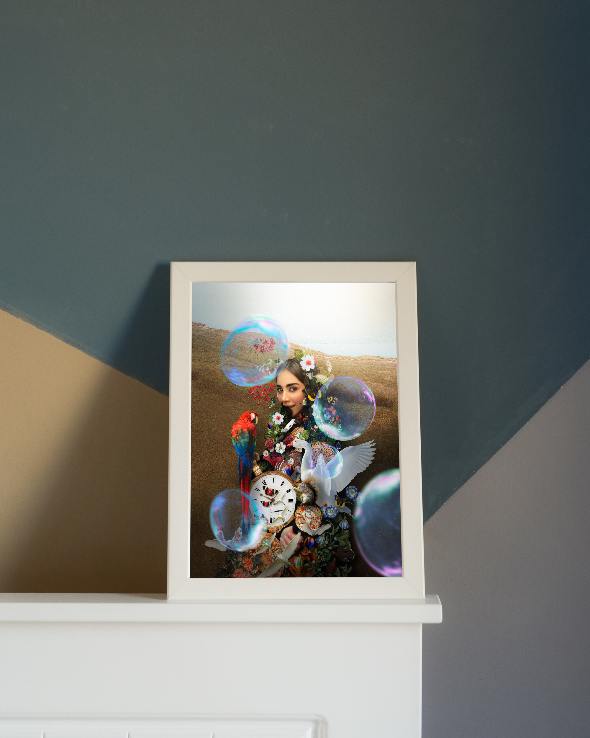 Artemis 3 framed wall art mockup 2 – OgruStudios digital art print