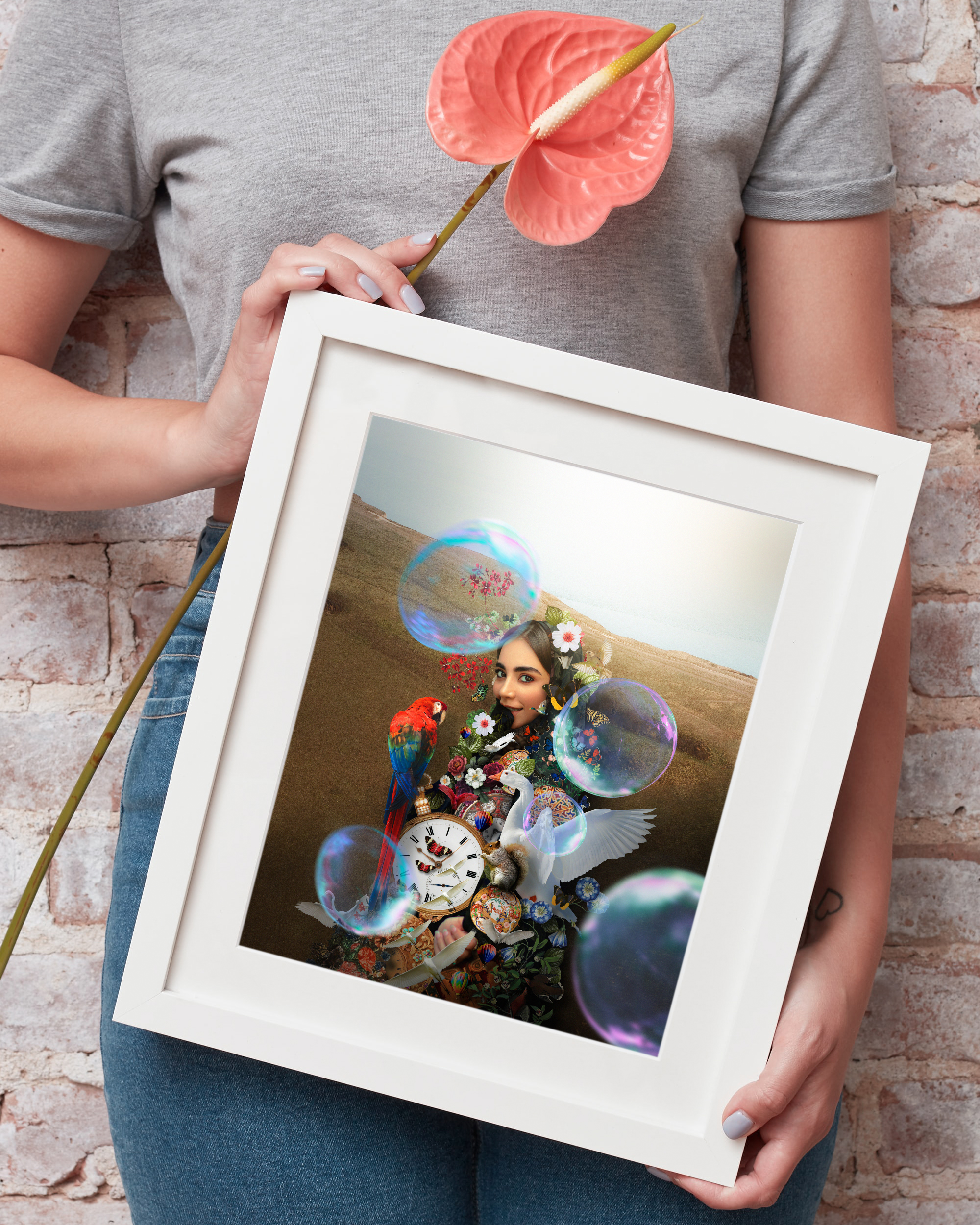 Artemis 3 framed wall art mockup 3 – OgruStudios digital art print
