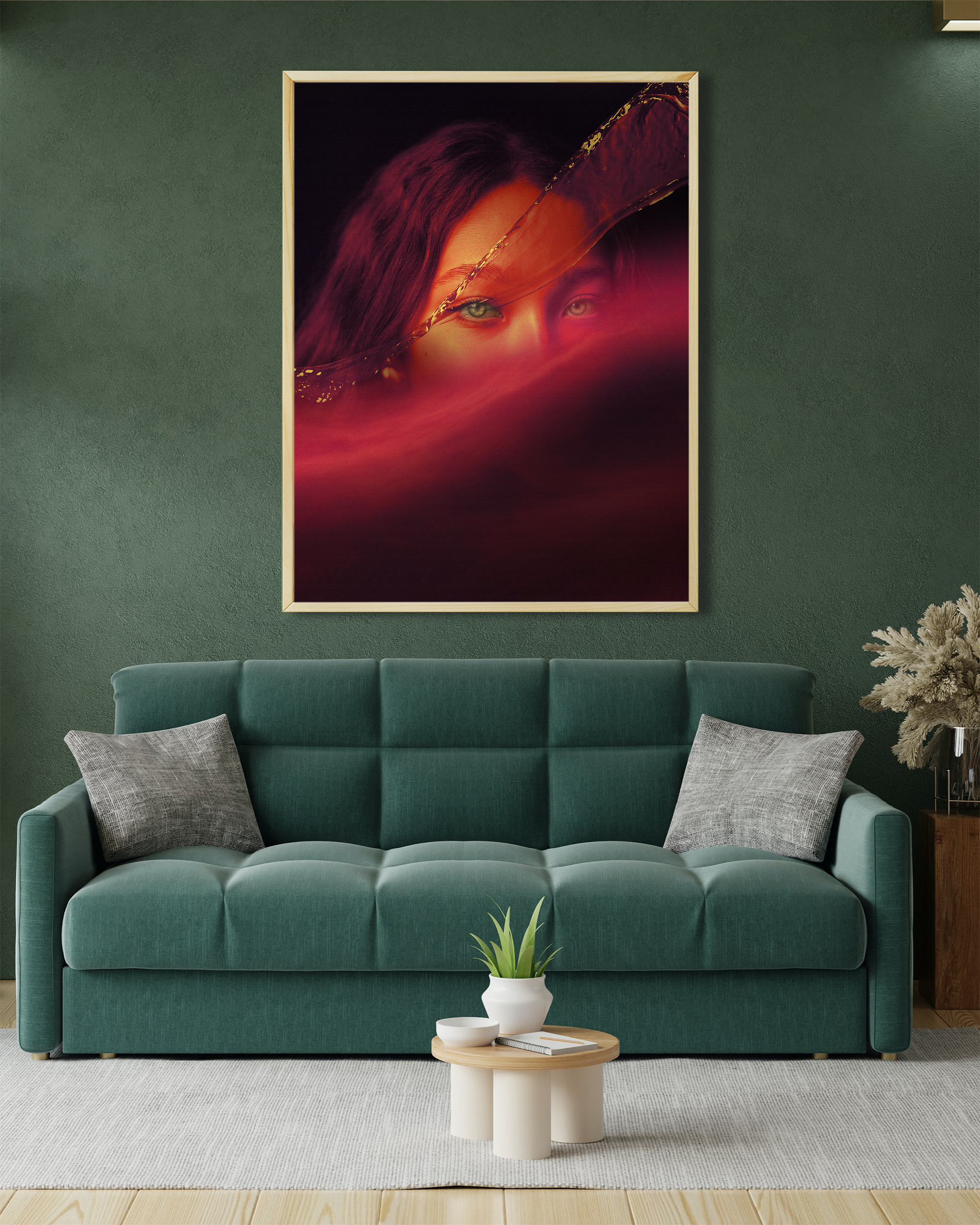 Elemental Beauty framed wall art mockup 1 – OgruStudios digital art print