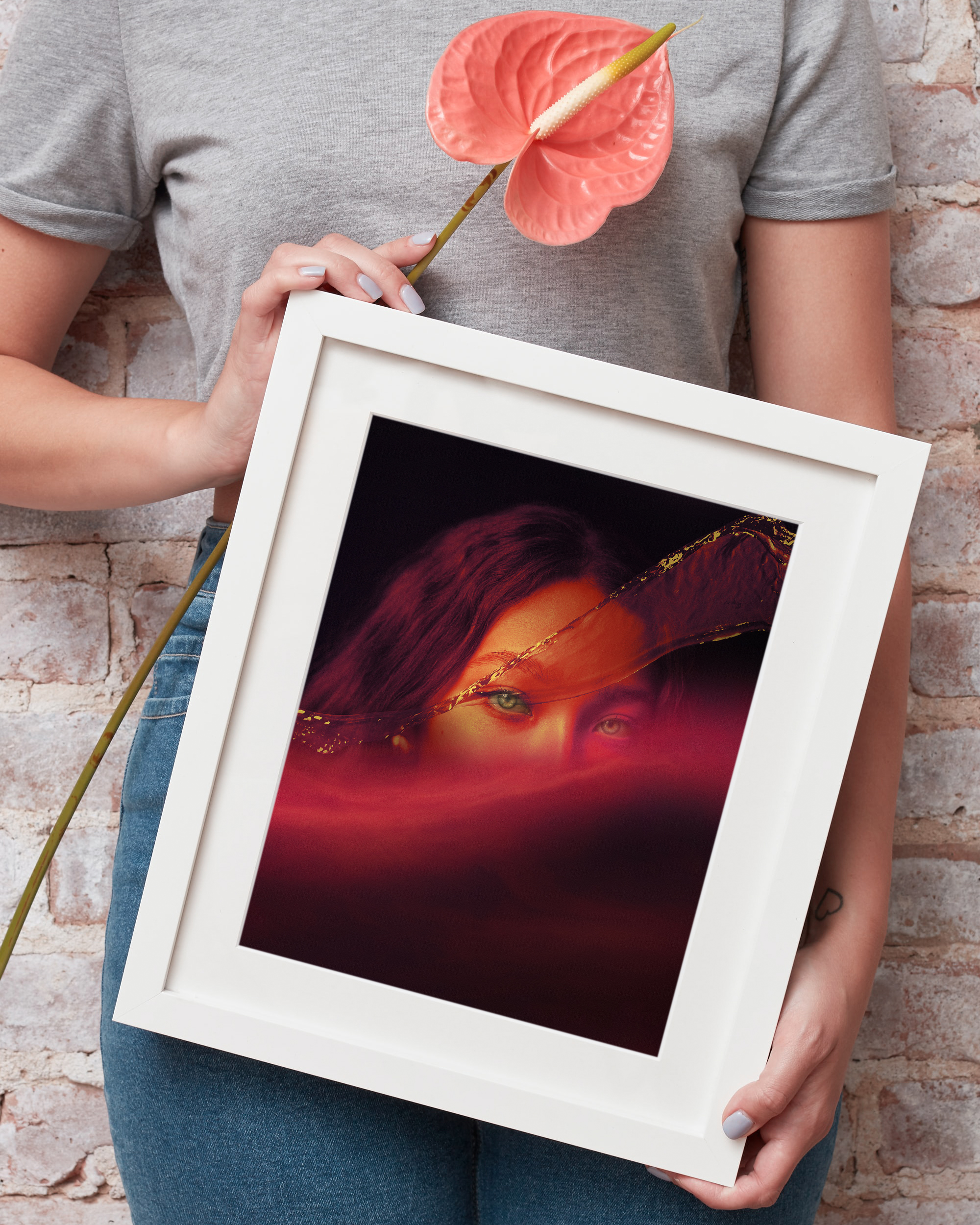 Elemental Beauty framed wall art mockup 4 – OgruStudios digital art print