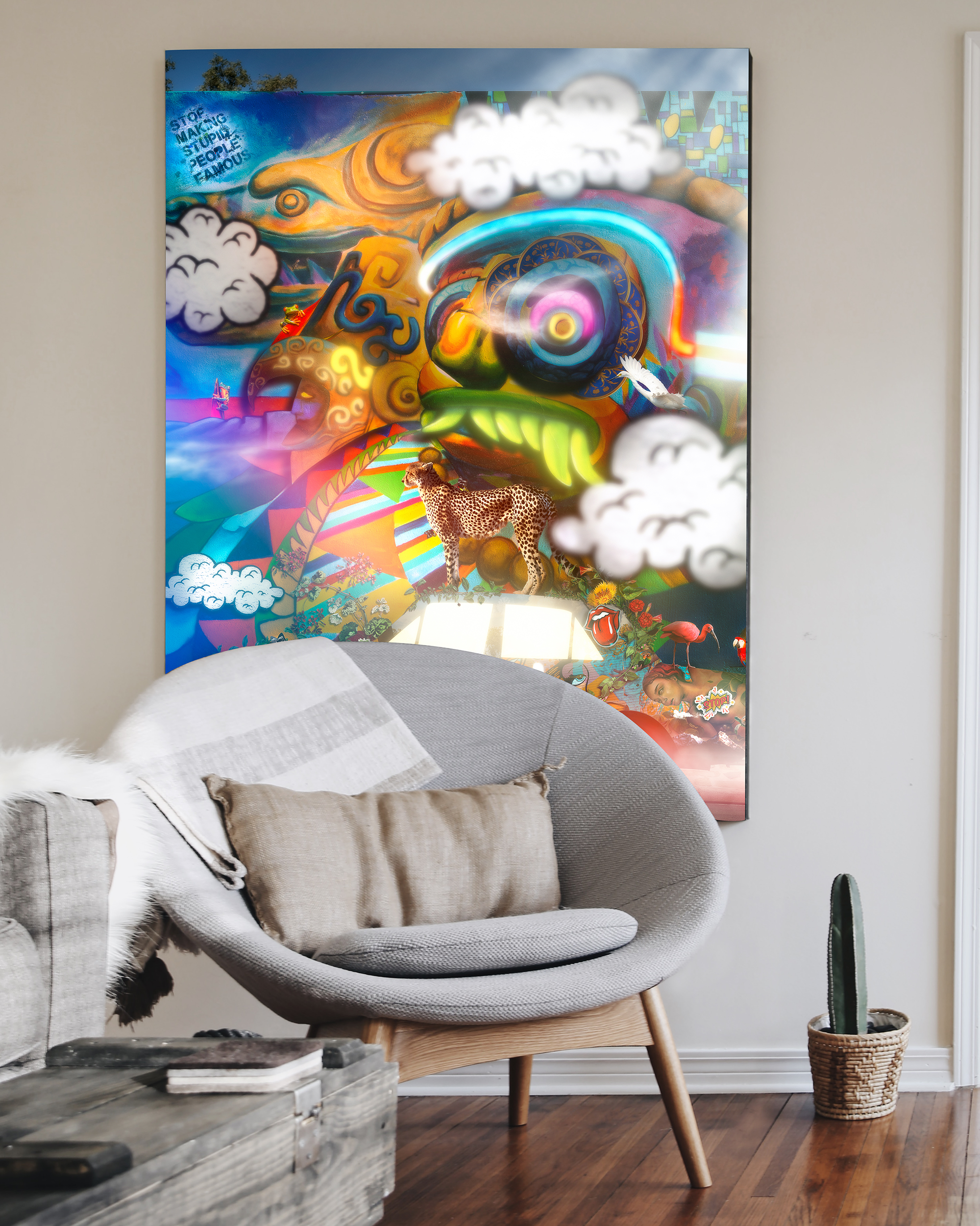 Fast Car framed wall art mockup 4 – OgruStudios digital art print