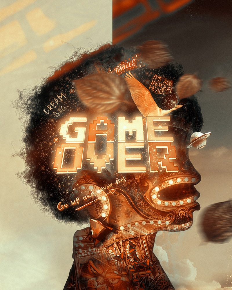 Game Over – Bold Editions pop art by OgruStudios