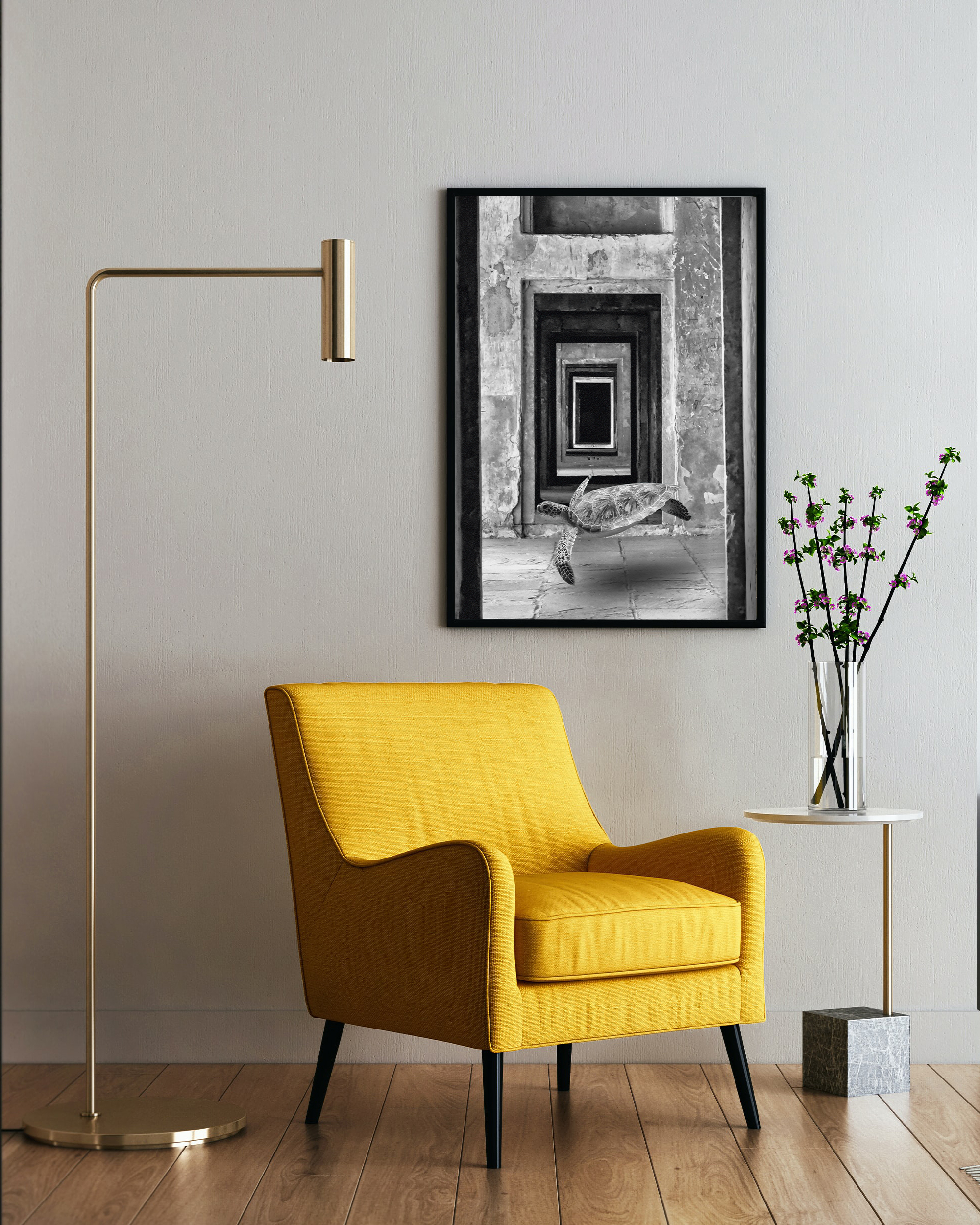 Heaven Swim framed wall art mockup 1 – OgruStudios digital art print