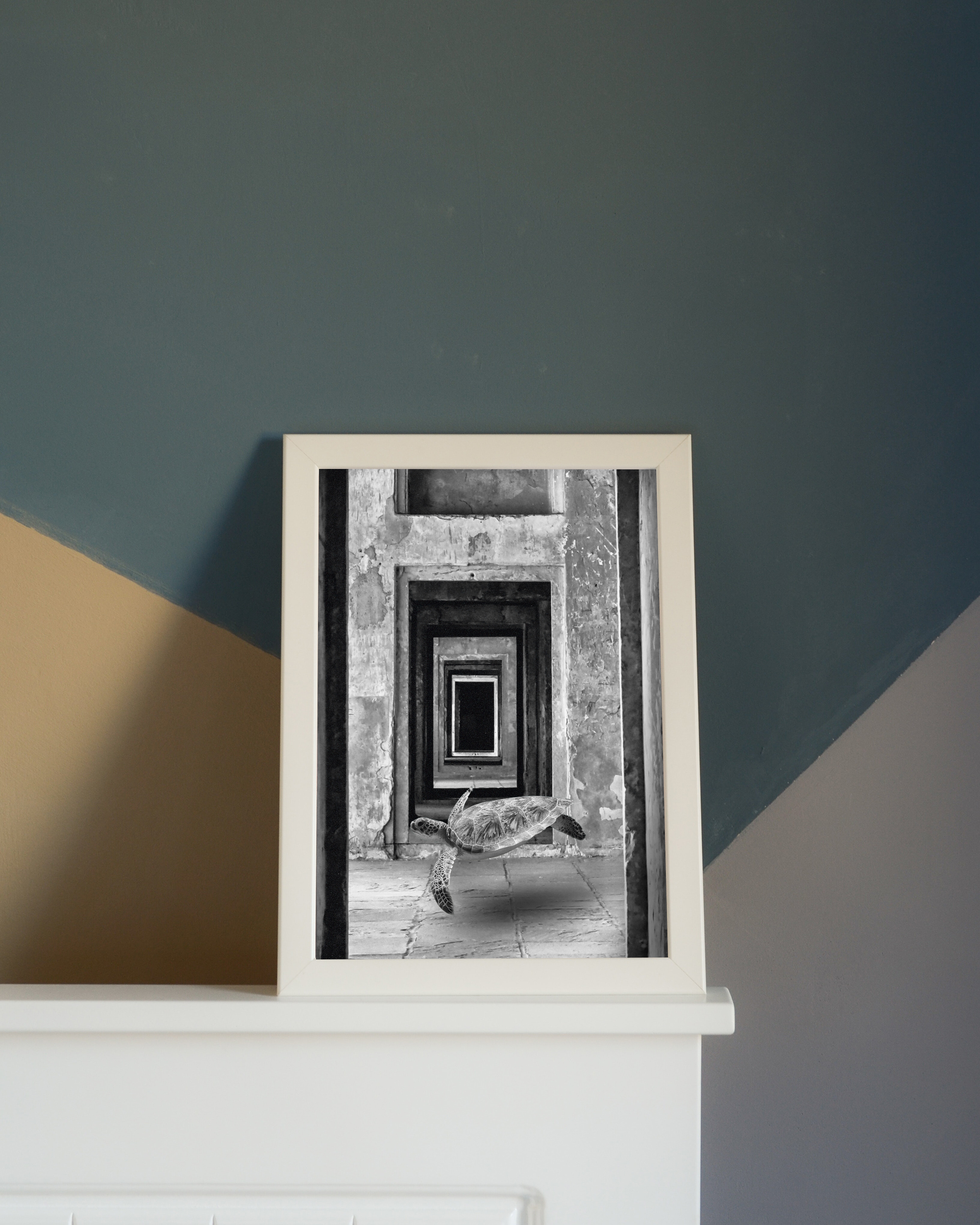 Heaven Swim framed wall art mockup 3 – OgruStudios digital art print