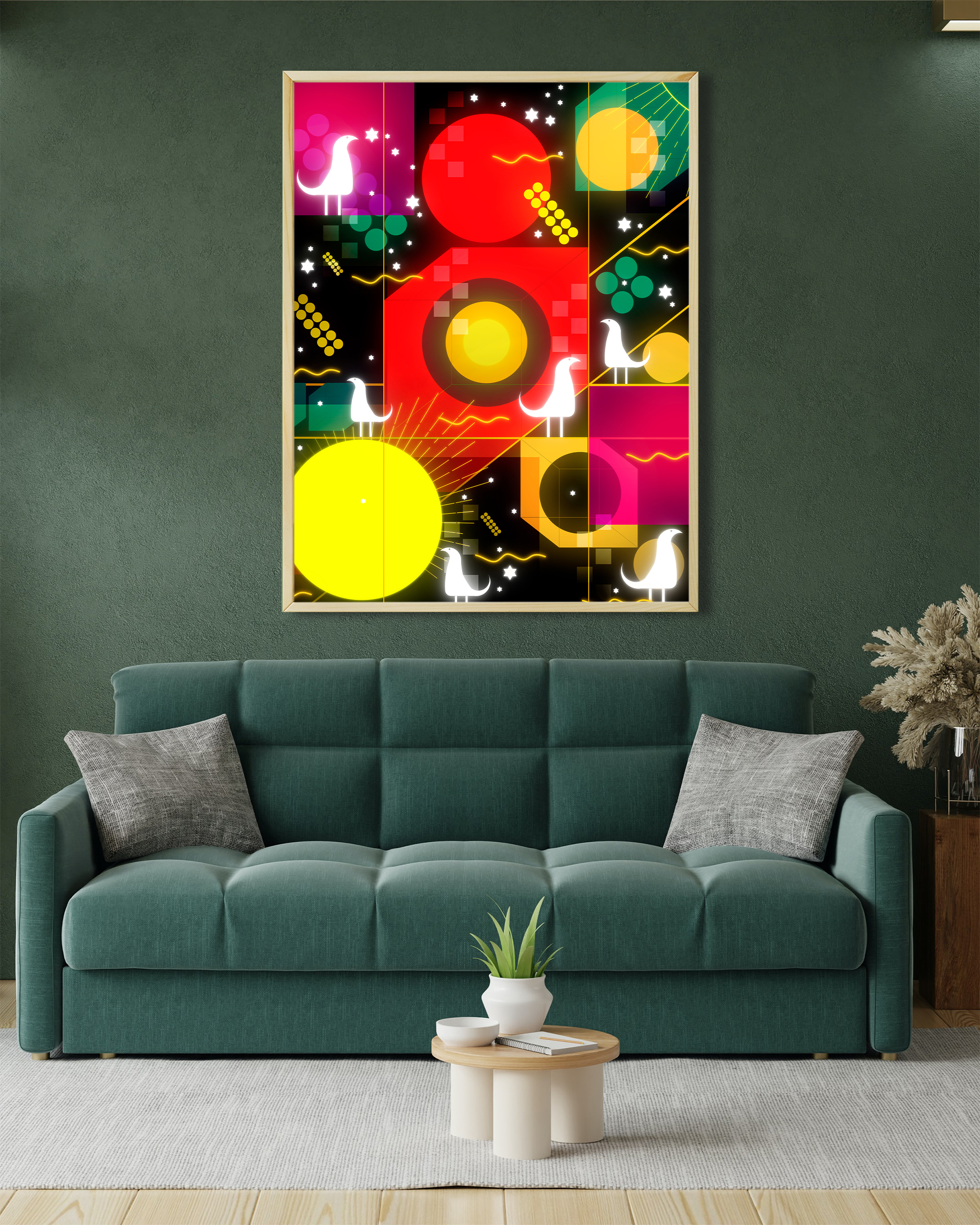 Nuclear Reactor framed wall art mockup 1 – OgruStudios digital art print
