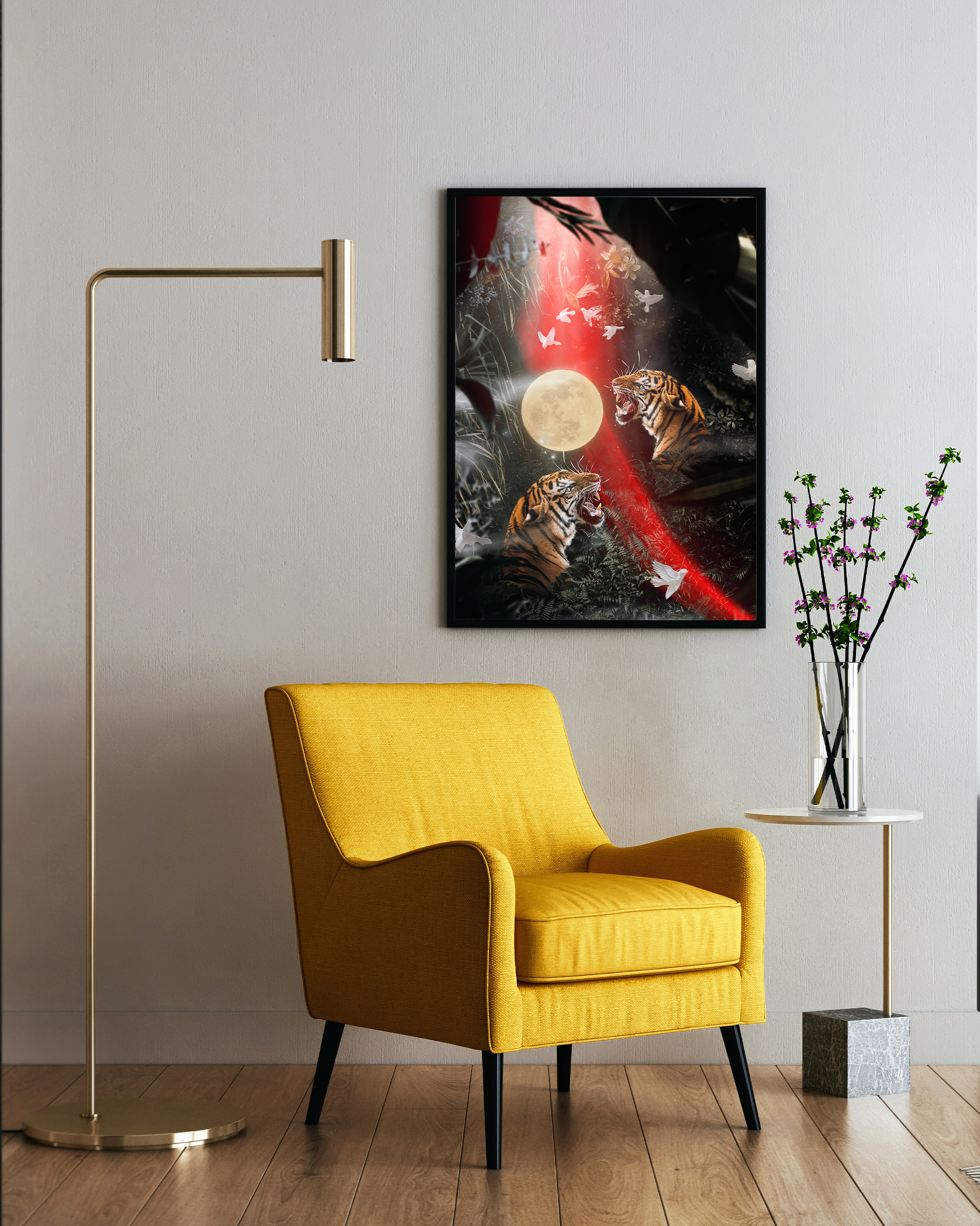 Protectors Rise framed wall art mockup 2 – OgruStudios digital art print