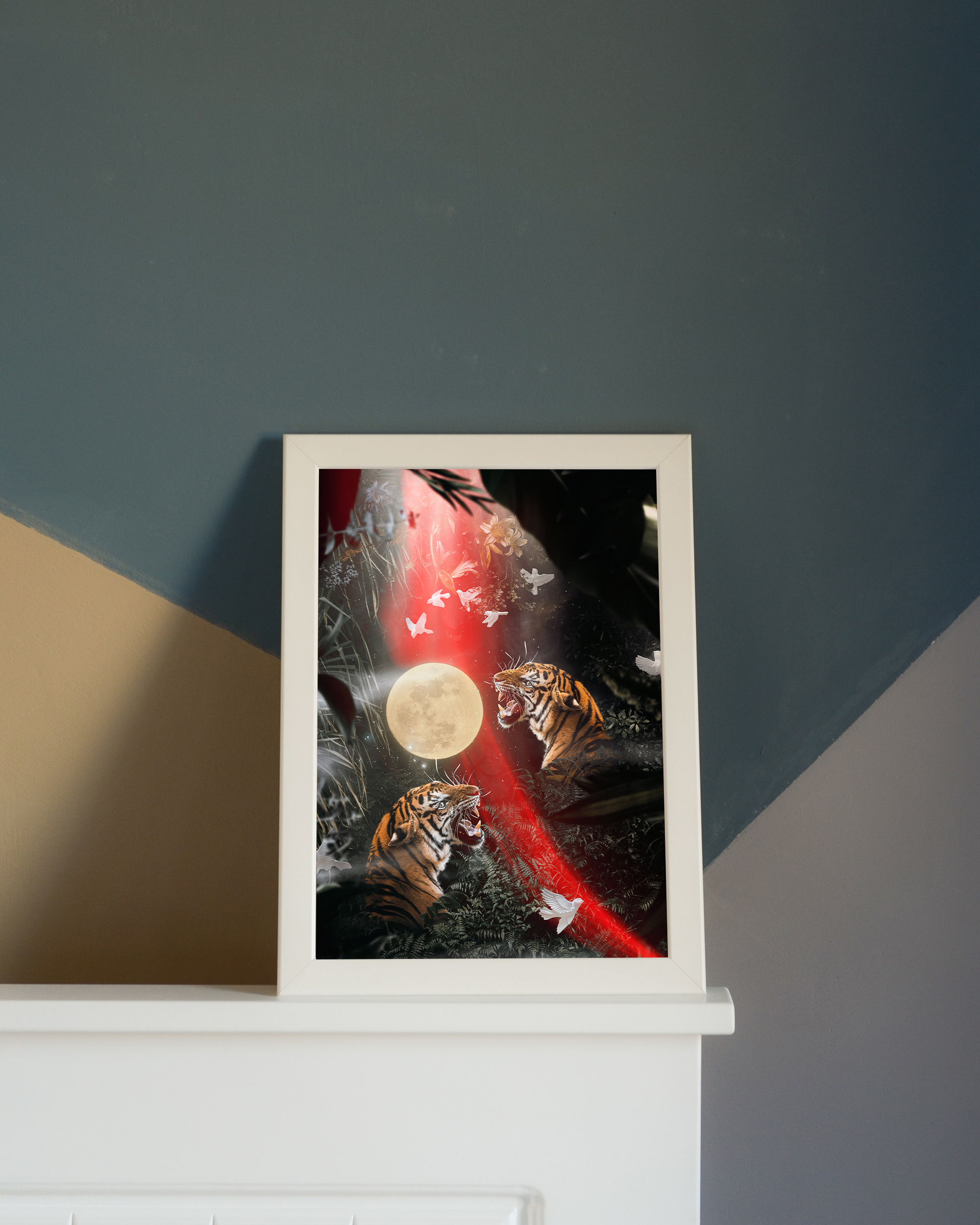 Protectors Rise framed wall art mockup 3 – OgruStudios digital art print