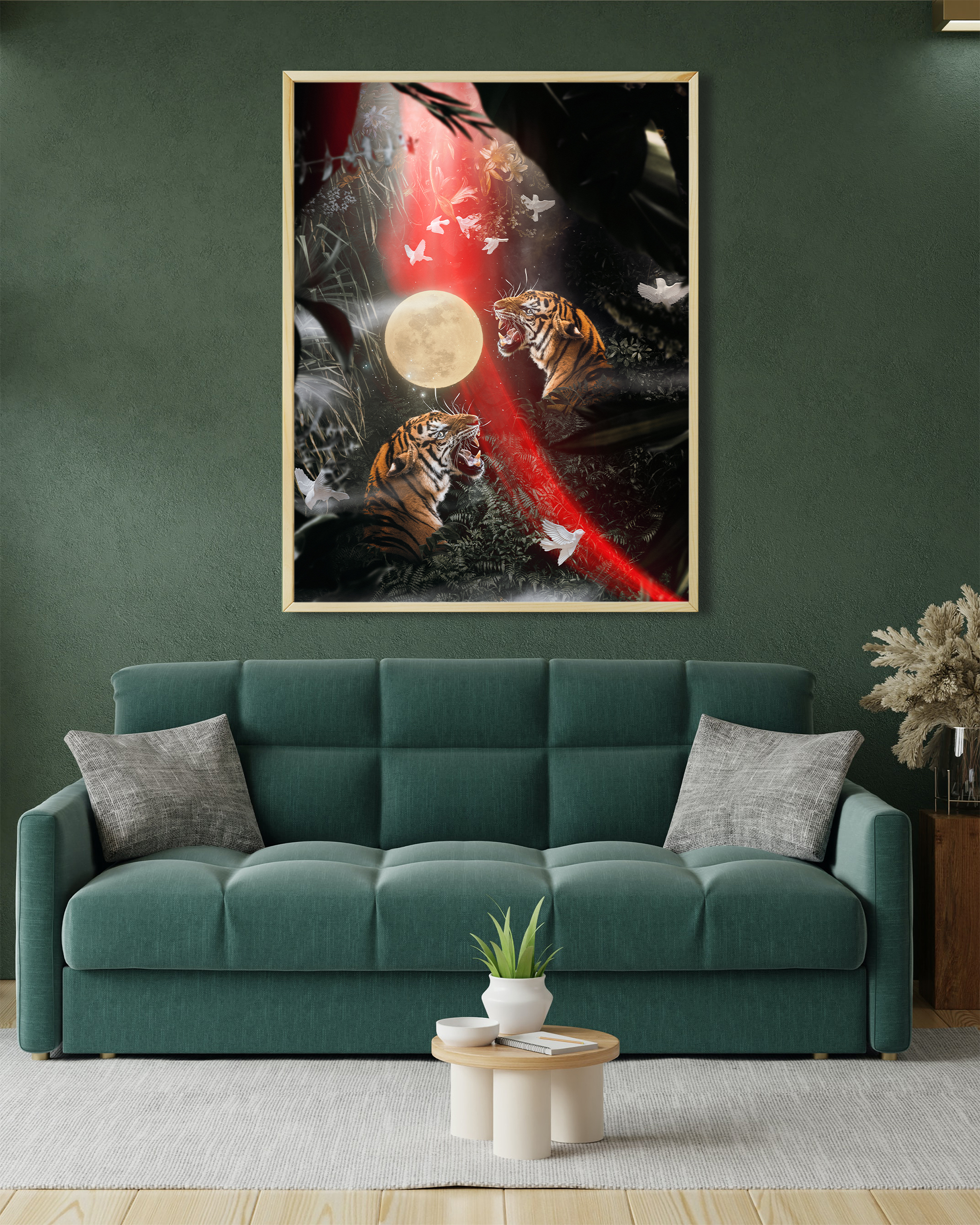 Protectors Rise framed wall art mockup 4 – OgruStudios digital art print
