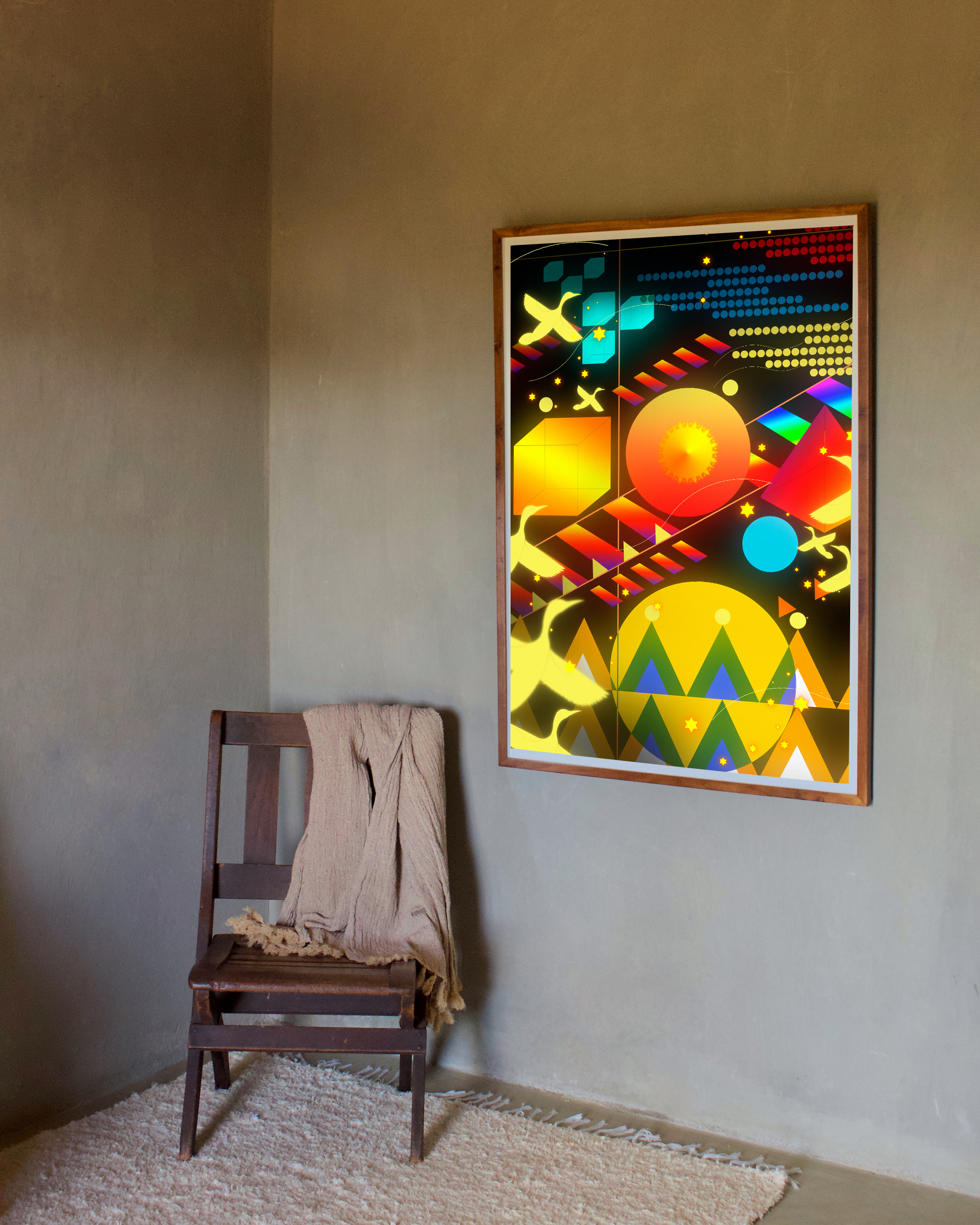 Space Factory framed wall art mockup 2 – OgruStudios digital art print