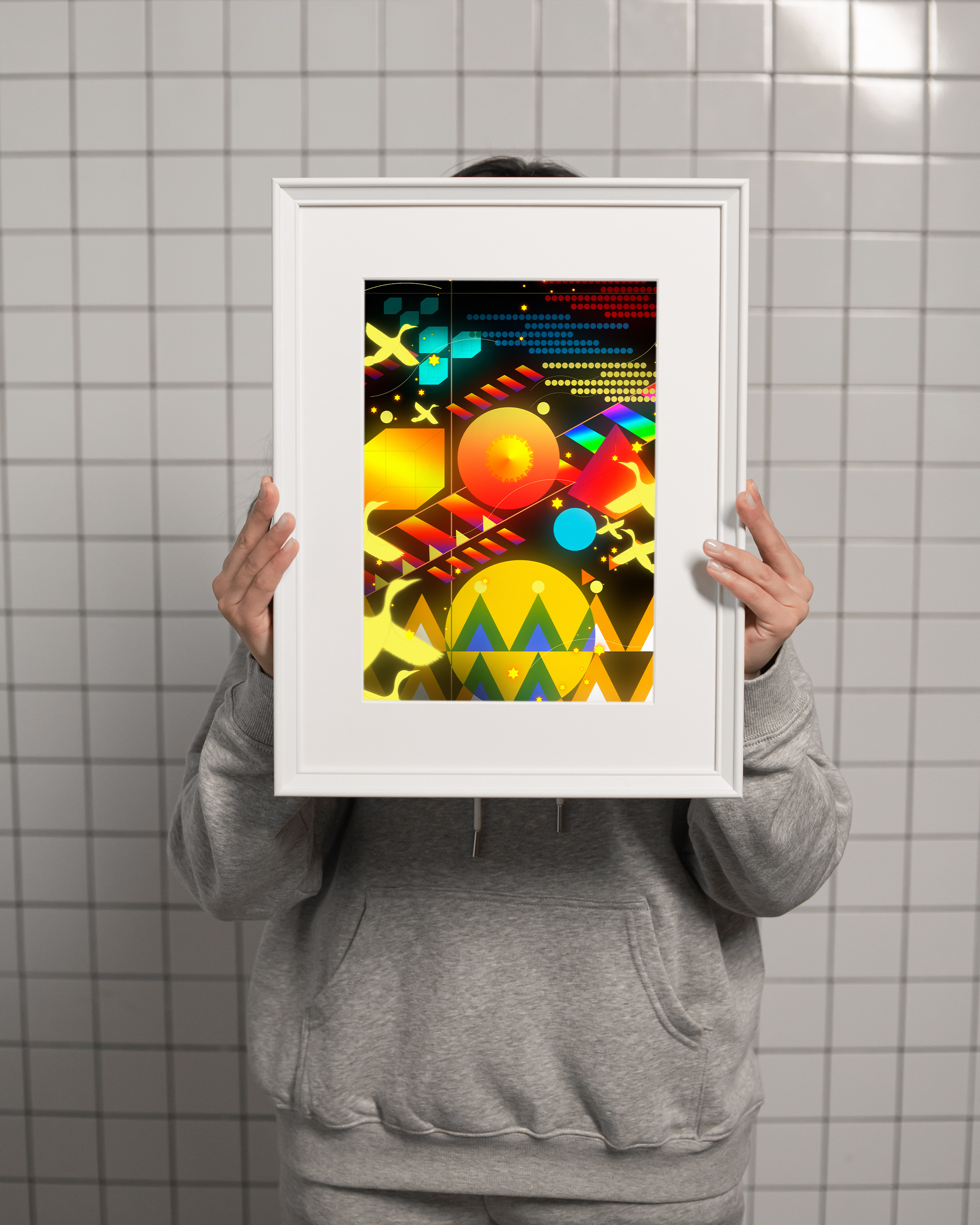 Space Factory framed wall art mockup 3 – OgruStudios digital art print