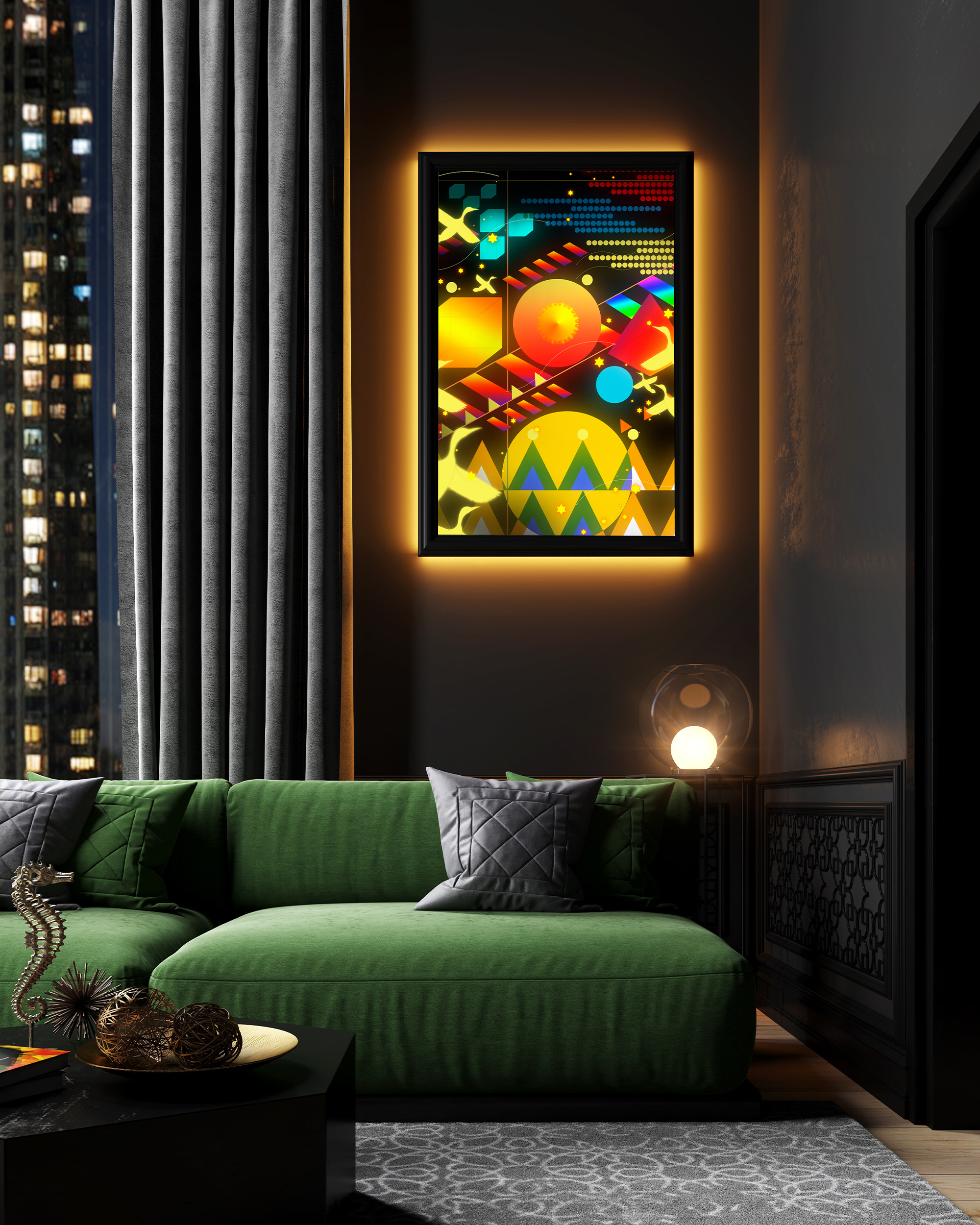 Space Factory framed wall art mockup 4 – OgruStudios digital art print