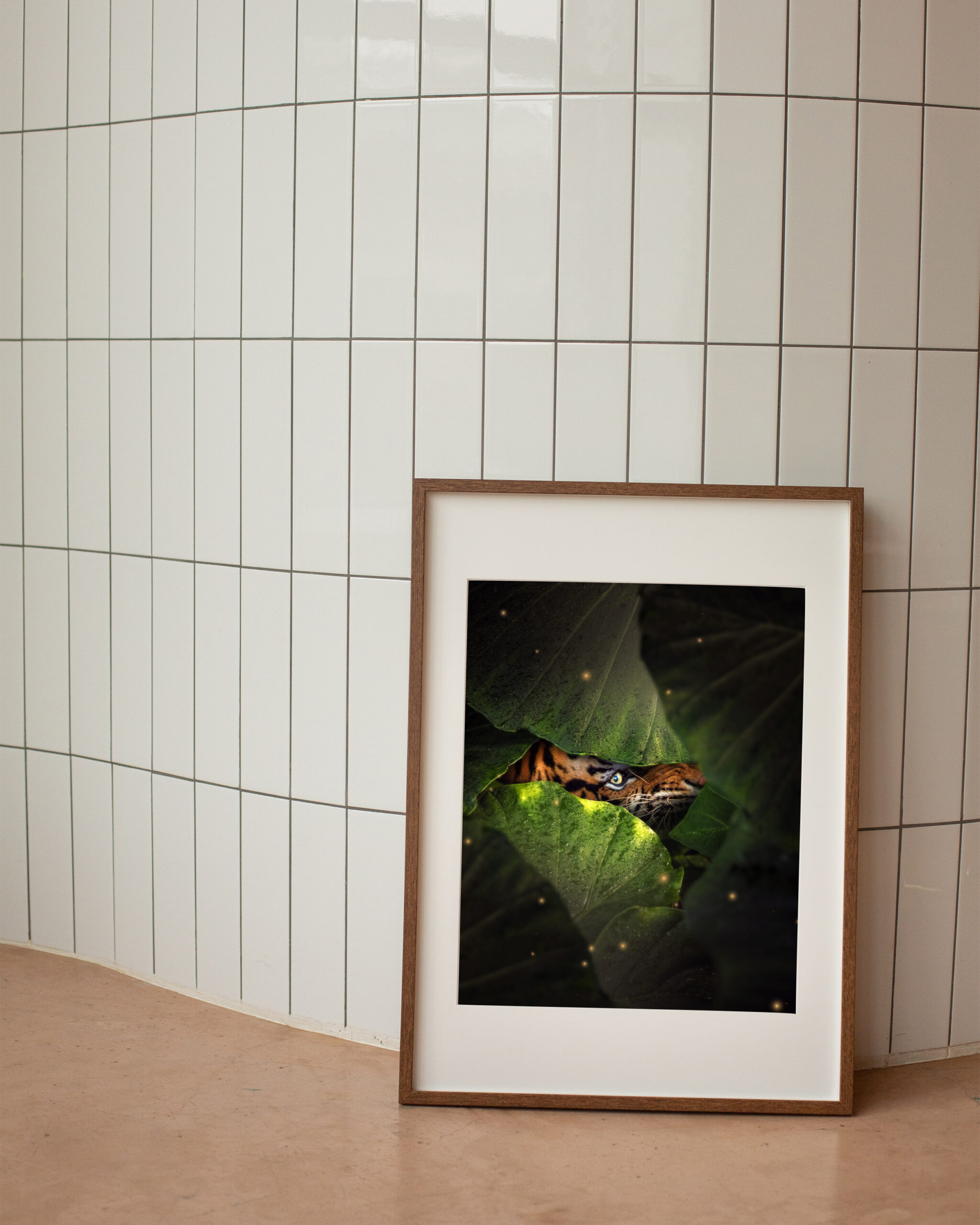 What the Jungle Hides framed wall art mockup 2 – OgruStudios digital art print