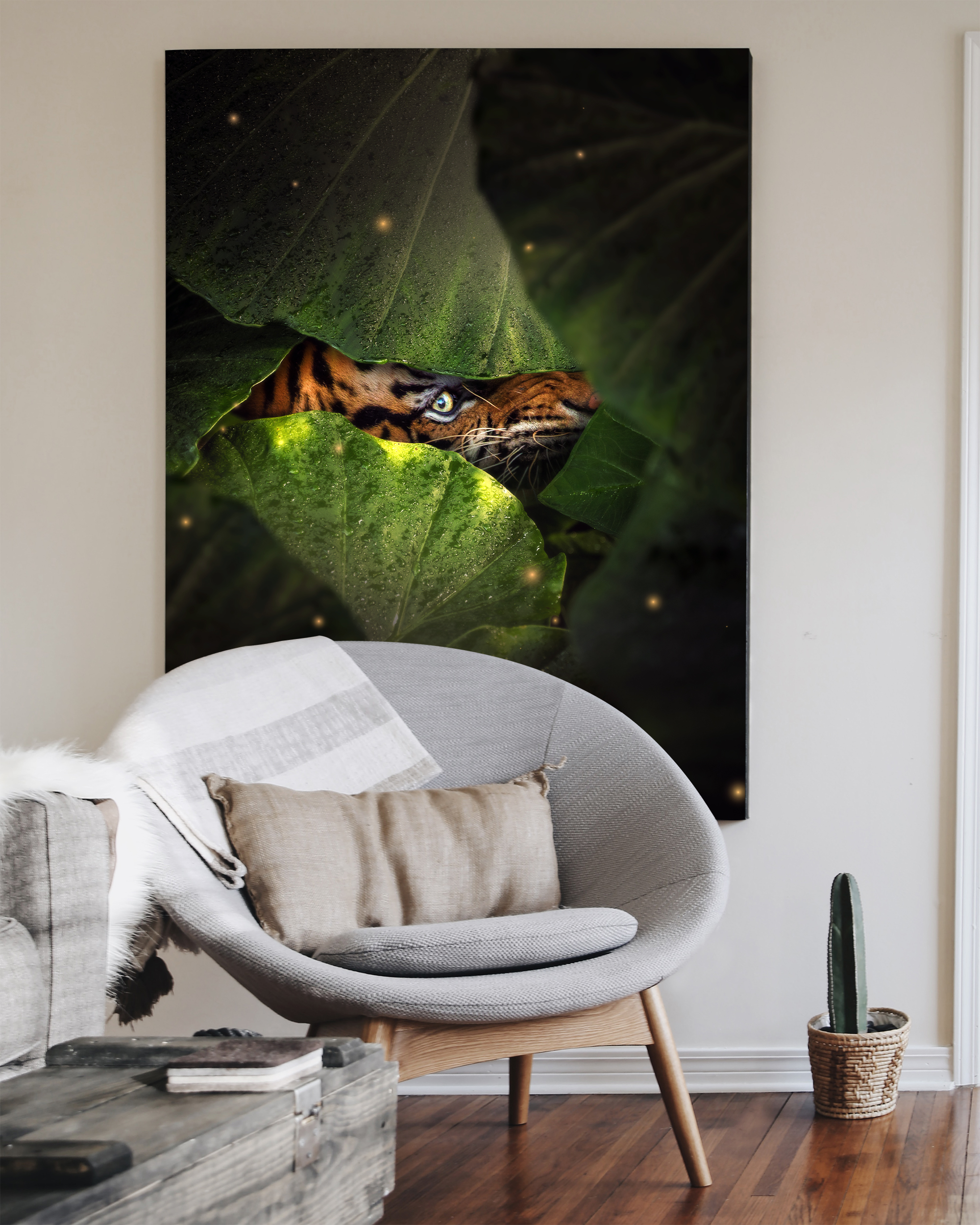 What the Jungle Hides framed wall art mockup 4 – OgruStudios digital art print